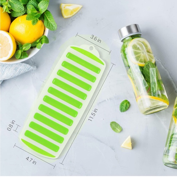 *NIP* 3 Pack Ice Stick/Cube Tray, Thin & Long for Sports/Water Bottles Silicone - Picture 2 of 13